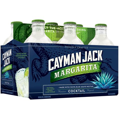 Cayman jack margarita calories - Malt Beverage, Margarita, 12 Pack. Cayman Jack Margarita is a refreshing, pre-made margarita that delivers a unique, sophisticated and hand-crafted experience. Made with 100% blue agave nectar and lime juice at 5.8%, Cayman Jack makes it easy to discover something unexpectedly great. 5.9% alcohol by volume. 
